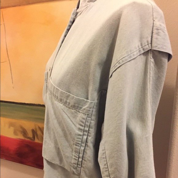 Zara Jackets & Blazers - ZARA denim shirt/jacket!  Snap buttons light wash